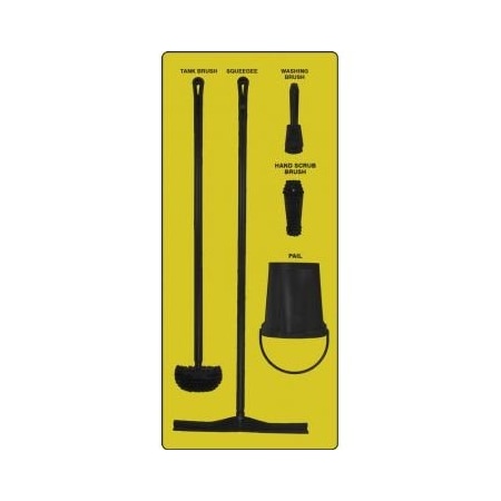 Accuform WET ZONE STOREBOARDS PSB913YLBK PSB913YLBK